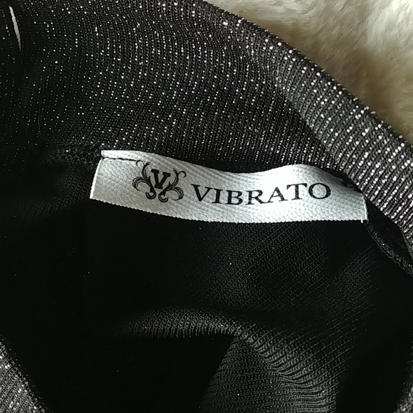 Vibrato metallic bodysuit black and silver Size S - Picture 4 of 7